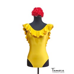 Maillot, body et haut de flamenco FEMME modèle Body Lycra - Ocre 