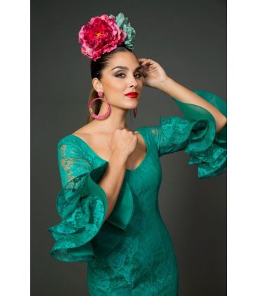 trajes de flamenca 2015 mujer - Aires de Feria - Carlina turquesa