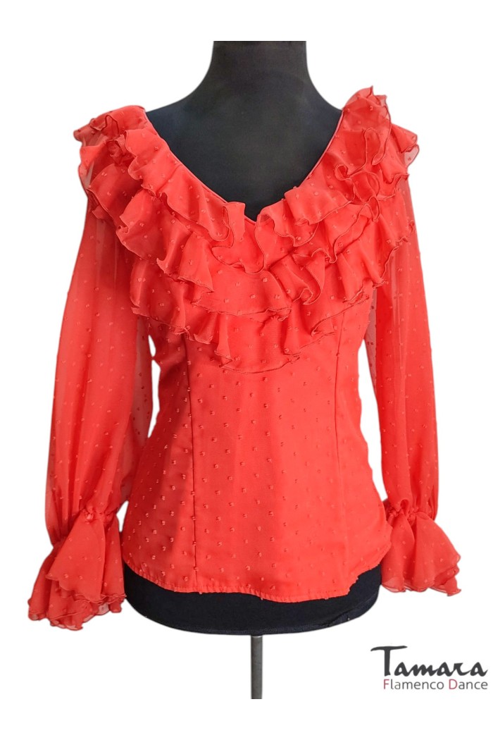 Roal Flamenco Blouses model Diana Blouse flamenca Coral