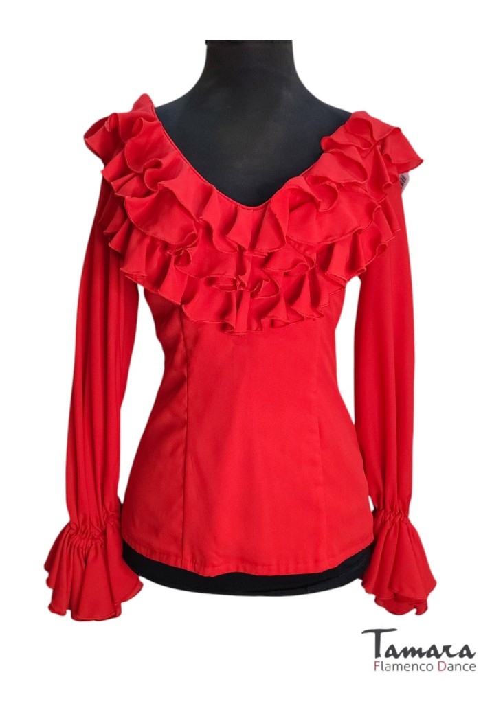 Roal Flamenco Blouses model Diana Blouse flamenca Red