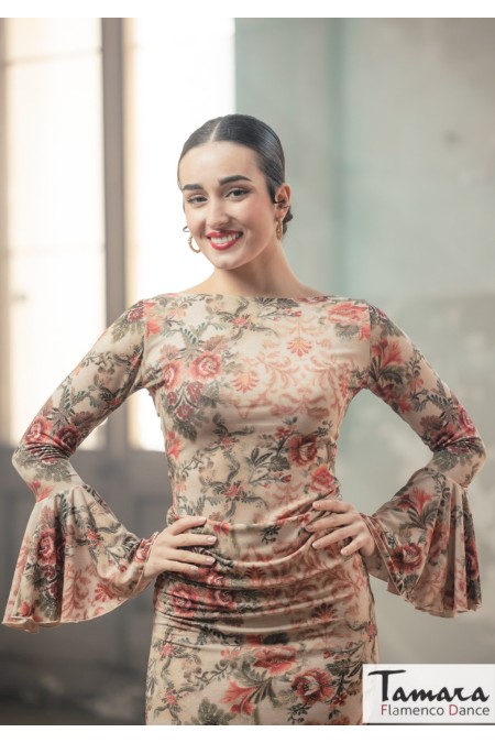 Body/Camiseta flamenca MUJER modelo Camiseta Almonte - Punto elástico Ed.Limitada 