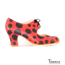 Outlet Chaussures flamencos modèle Chaussures de flamenco Cordonera - negro-rojo - Cuir - Même matériau et couleur - Carrete 6cm - Normal negro-rojo
