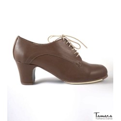 Outlet Zapatos flamencos modelo Zapatos de flamenco Blucher (Talla 37.5) - Marron - Piel - Mismo material y color - Clásico 6 cm - Normal Marron