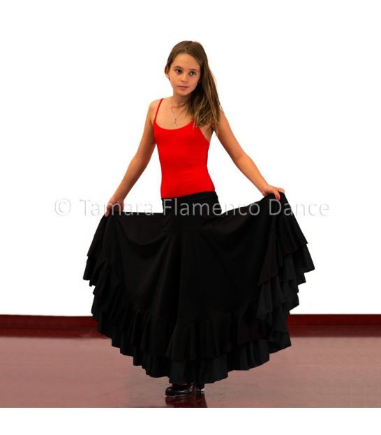 Falda flamenca, falda de ensayo, falda danza