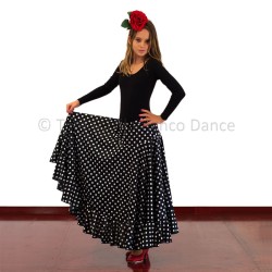 Faldas flamencas de NIÑA modelo Falda flamenco Sevillana Lunares niña Rojo con lunares negros