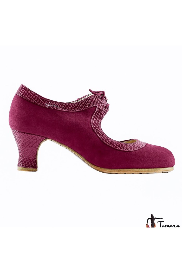 Chaussures professionnelles de flamenco Tamara modèle Chaussures de flamenco Tiento Bordeaux