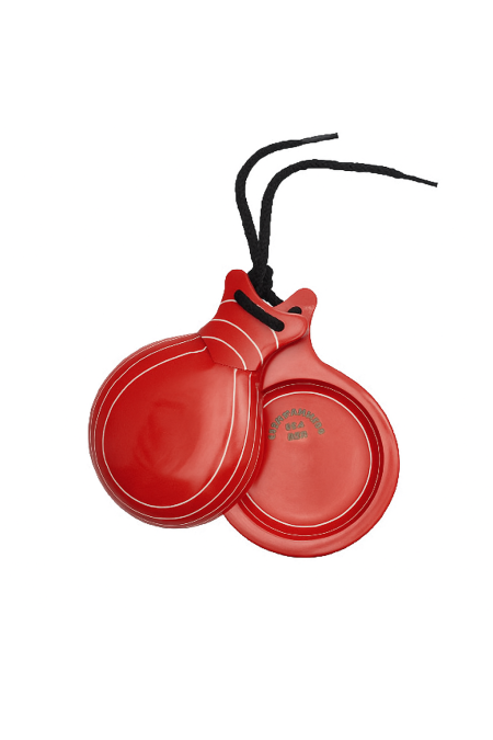 Castañuelas del Sur Castanets model Red fibreglass, streaked, no. 5 - 2 sound boxes 