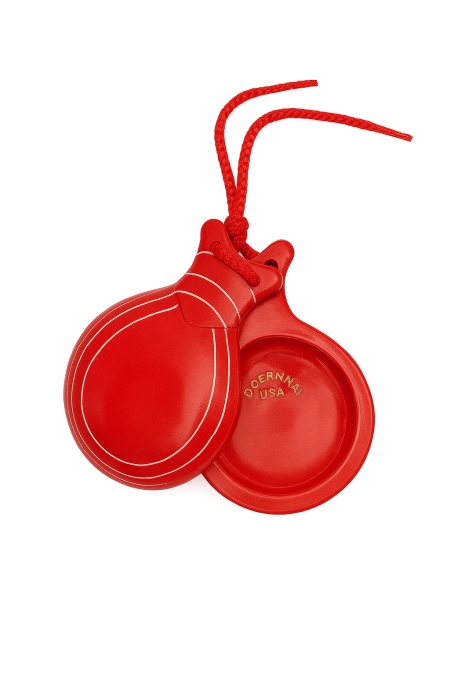 Castañuelas Castañuelas del Sur modelo Fibra de vidrio roja veteada nº5 - 2 cajas resonancia