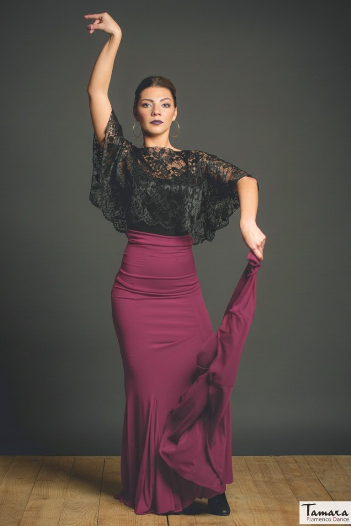 Faldas flamencas de NIÑA modelo Falda flamenco Oliva Niña - Punto elástico 