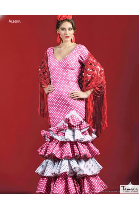 Robes flamenco Aires de Feria modèle Robe de flamenca Alegria Fuxia
