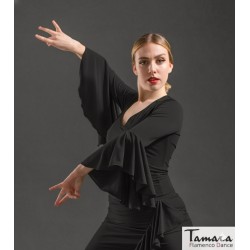 Body/Camiseta flamenca MUJER modelo Camiseta Aldea - Punto elástico Negro