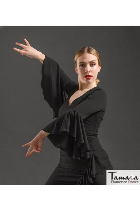  Body/Camiseta flamenca MUJER model Aldea T-shirt - Elastic knit Black