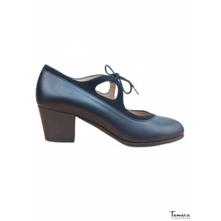 Tamara Flamenco shoes - Professionals model Flamenco shoes Buleria - Camel - Leather - Standard: same material & color - Carrete 6cm - Wide Camel