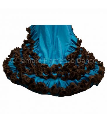 batas de cola - Vestidos de flamenco a medida / Custom flamenco dresses - Vestido Bata de cola Turquesa