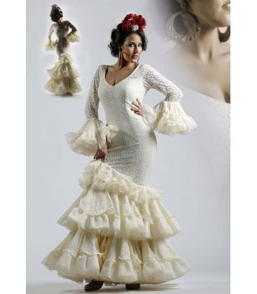 trajes de flamenca 2016 - Roal - Quetama encaje marfil