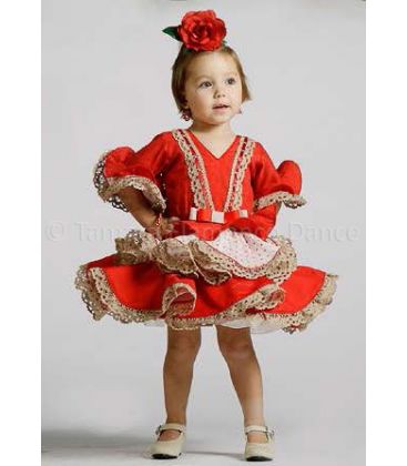 trajes de flamenca 2017 - Vestido de flamenca TAMARA Flamenco - Bolero niña rojo