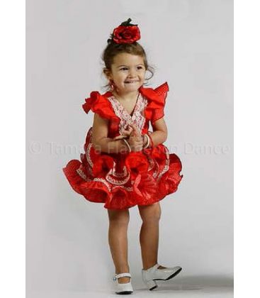 trajes de flamenca 2016 - Roal - Paola niña rojo