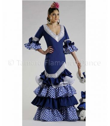 trajes de flamenca 2016 - Vestido de flamenca TAMARA Flamenco - Verdiales azul