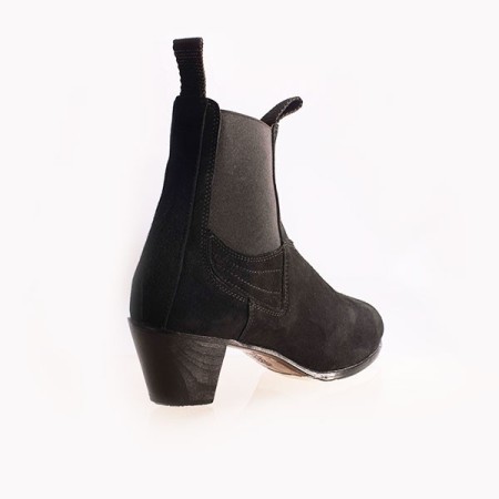 Zapatos de flamenco Profesionales Begoña Cervera modelo Botas flamenco Boto II - Negro - Ante - Normal Negro