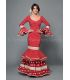 trajes de flamenca 2016 mujer - Aires de Feria - Maestranza rojo lunares blancos