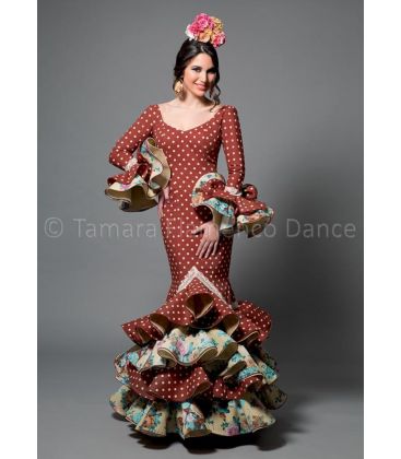 trajes de flamenca 2016 mujer - Aires de Feria - Feria marron lunares