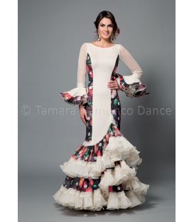 woman flamenco dresses 2016 - Aires de Feria - Manuela printed and plumeti fabric