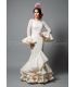 woman flamenco dresses 2016 - Aires de Feria - Pasarela white lace