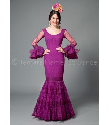 woman flamenco dresses 2016 - Aires de Feria - Paseo purple plumeti