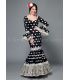 woman flamenco dresses 2016 - Aires de Feria - Paseo black with white poka dots