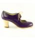 in stock flamenco shoes professionals - Begoña Cervera - Cordonera purple snake leather