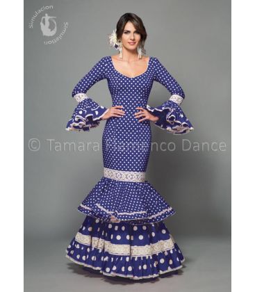 trajes de flamenca 2016 mujer - Aires de Feria - Maestranza azul