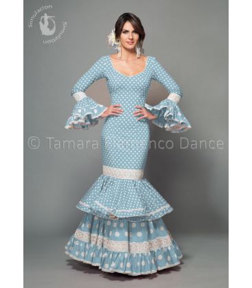 woman flamenco dresses 2016 - Aires de Feria - Maestranza light blue