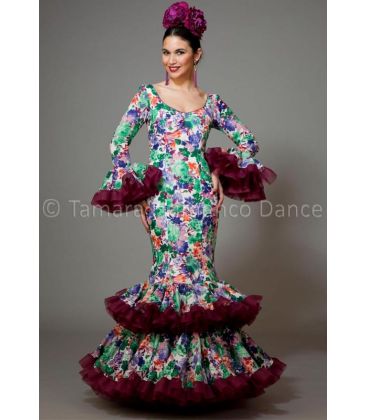 woman flamenco dresses 2016 - Aires de Feria - Copla printed flowers