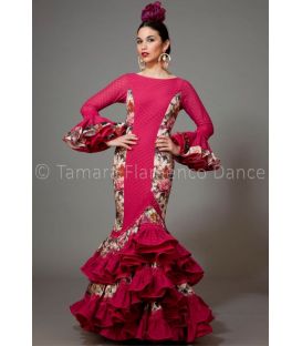 woman flamenco dresses 2016 - Aires de Feria - Manuela raspberry & printed flowers