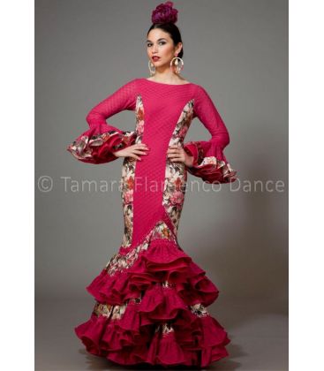trajes de flamenca 2016 mujer - Aires de Feria - Manuela frambuesa y estampado