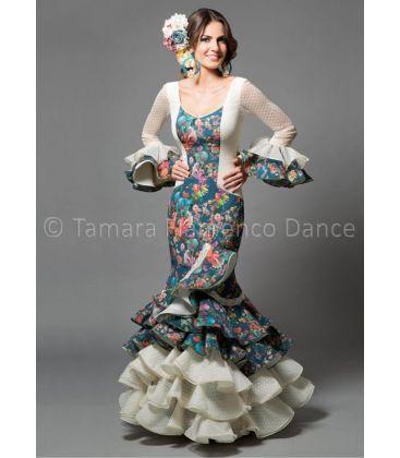 trajes de flamenca 2016 mujer - Aires de Feria - Rosa estampado de flores