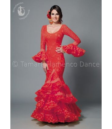 trajes de flamenca 2016 mujer - Aires de Feria - Sofia encaje rojo
