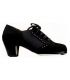 flamenco shoes professional for woman - Begoña Cervera - Picado black suede