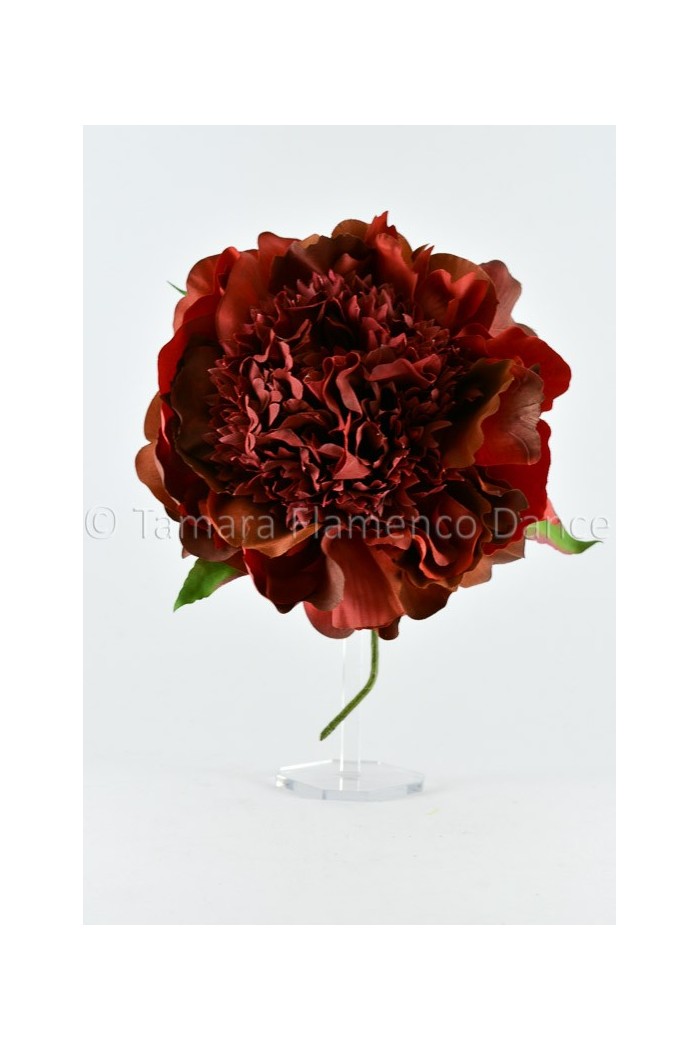  Flowers - Flamenco model Flamenca Flower Peony - 15 cm Dark Make-up