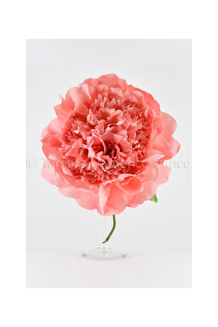  Flowers - Flamenco model Flamenca Flower Peony - 15 cm Dark Make-up
