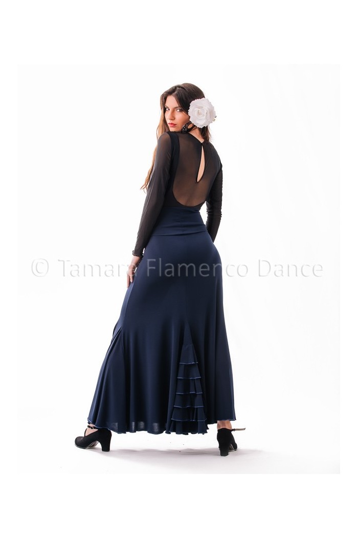 Faldas flamencas MUJER modelo Falda flamenco Almería - Viscosa Azul Marino