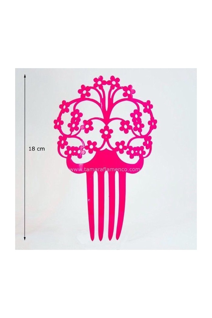 Peignes flamenco modèle Peigne Margarita - Acétate 18 cm Jaune