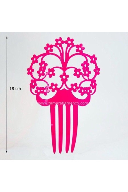 Peinetas de flamenca modelo Peina Margarita - Acetato 18 cm Turquesa