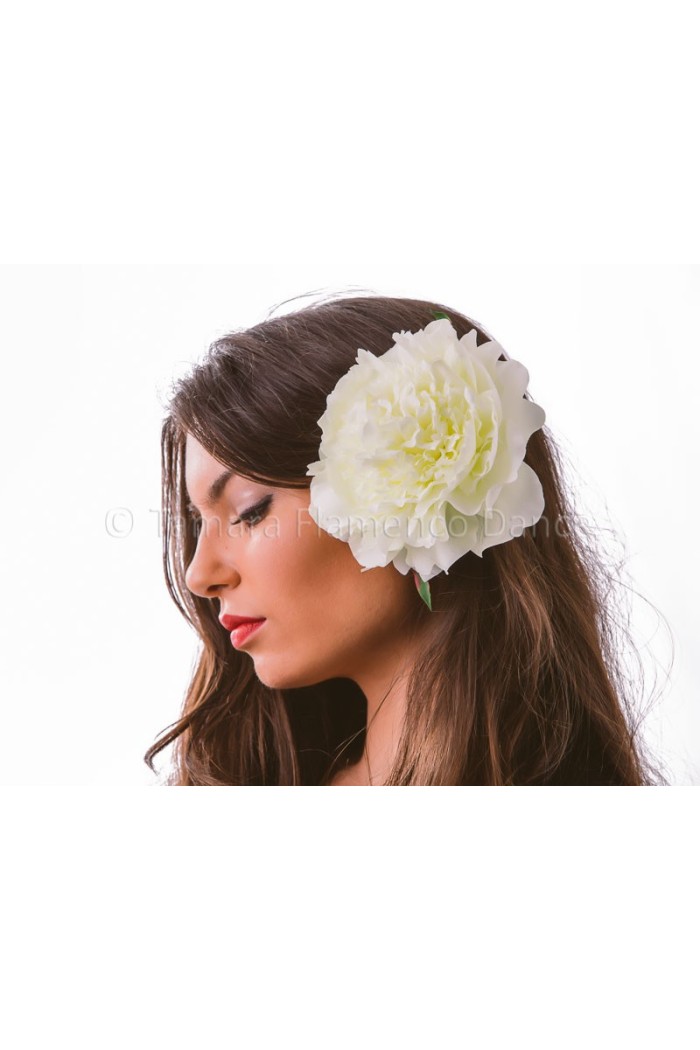 Fleurs de flamenco (pour cheveux) modèle Fleur Flamenca Pivoine - 15 cm Maquillage
