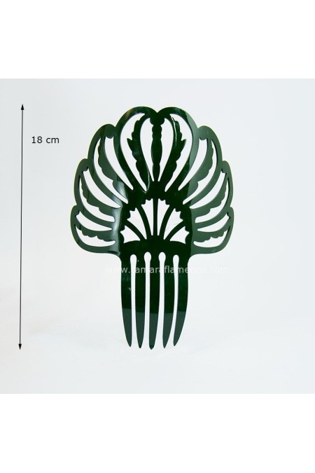 Accessoires de flamenco Outlet modèle Peigne Dalia - Acétate 18 cm Orange