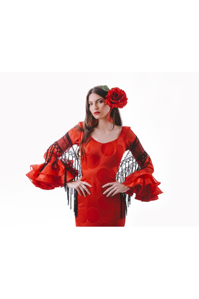 Châle foire uni/imprimé/lacé modèle Châle dame - Plumeti/Dentelle Rose