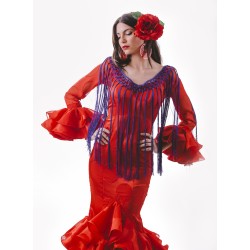 Flecos flamencos modelo Flecos TAMARA - Modelo Piña Morado