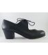 zapatos de flamenco profesionales en stock - Begoña Cervera - Arty piel negra tacon cubano