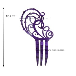 Accessoires de flamenco Outlet modèle Petit peigne Acacia - Nacré Pistache nacré