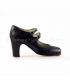 flamenco shoes professional for woman - Begoña Cervera - 2 Correas black leather